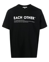 T-shirt girocollo stampata nera di Each X Other