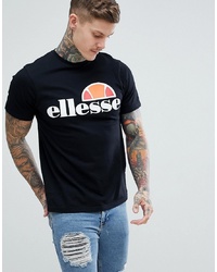 T-shirt girocollo stampata nera di Ellesse