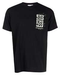 T-shirt girocollo stampata nera di Engineered Garments