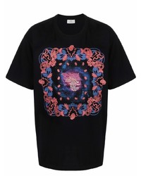 T-shirt girocollo stampata nera di Etro