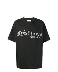 T-shirt girocollo stampata nera di Facetasm