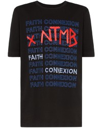 T-shirt girocollo stampata nera di Faith Connexion