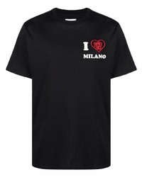 T-shirt girocollo stampata nera di Family First