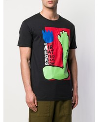 T-shirt girocollo stampata nera di Henrik Vibskov