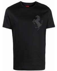 T-shirt girocollo stampata nera di Ferrari