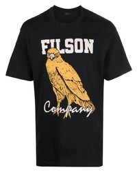T-shirt girocollo stampata nera di Filson