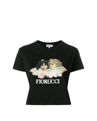 T-shirt girocollo stampata nera di Fiorucci