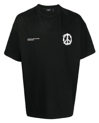 T-shirt girocollo stampata nera di FIVE CM