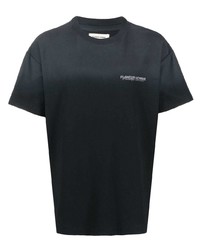 T-shirt girocollo stampata nera di Flaneur Homme