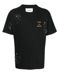 T-shirt girocollo stampata nera di Frame