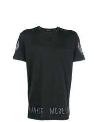 T-shirt girocollo stampata nera di Frankie Morello