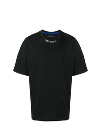 T-shirt girocollo stampata nera di Frankie Morello