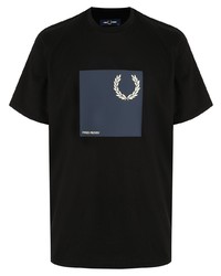 T-shirt girocollo stampata nera di Fred Perry