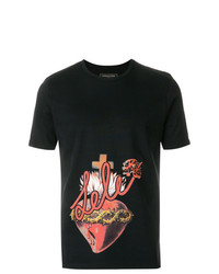 T-shirt girocollo stampata nera di Gabriele Pasini