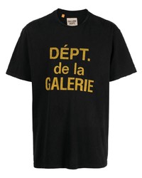 T-shirt girocollo stampata nera di GALLERY DEPT.