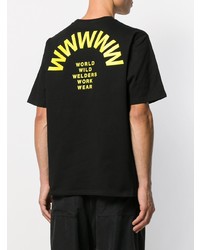 T-shirt girocollo stampata nera di U.P.W.W.