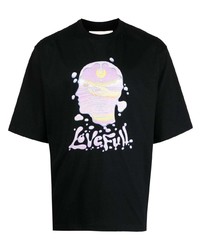 T-shirt girocollo stampata nera di Gmbh
