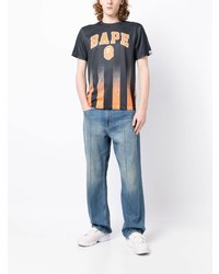 T-shirt girocollo stampata nera di A Bathing Ape