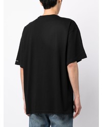 T-shirt girocollo stampata nera di Trussardi