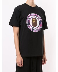 T-shirt girocollo stampata nera di A Bathing Ape