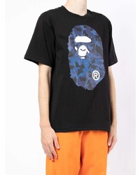 T-shirt girocollo stampata nera di A Bathing Ape