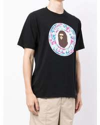 T-shirt girocollo stampata nera di A Bathing Ape