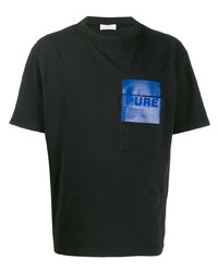 T-shirt girocollo stampata nera di Haikure