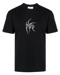 T-shirt girocollo stampata nera di Han Kjobenhavn