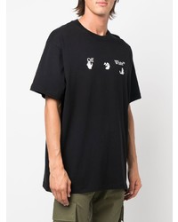T-shirt girocollo stampata nera di Off-White