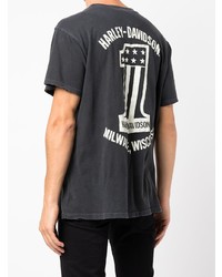 T-shirt girocollo stampata nera di MadeWorn