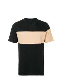 T-shirt girocollo stampata nera di Helmut Lang