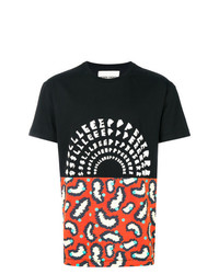 T-shirt girocollo stampata nera di Henrik Vibskov