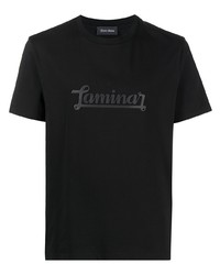 T-shirt girocollo stampata nera di Herno