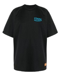 T-shirt girocollo stampata nera di Heron Preston