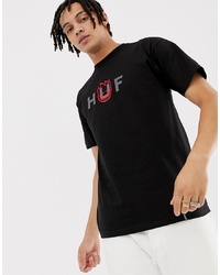 T-shirt girocollo stampata nera di HUF