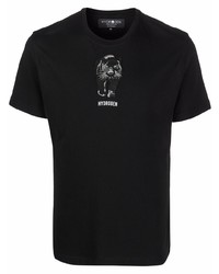 T-shirt girocollo stampata nera di Hydrogen