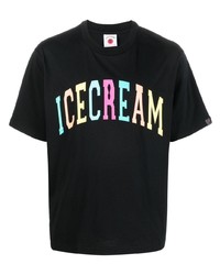 T-shirt girocollo stampata nera di Icecream