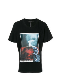 T-shirt girocollo stampata nera di Icosae