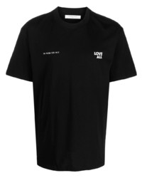 T-shirt girocollo stampata nera di Ih Nom Uh Nit