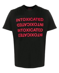 T-shirt girocollo stampata nera di Intoxicated