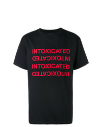 T-shirt girocollo stampata nera di Intoxicated