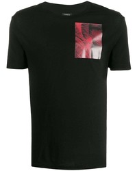T-shirt girocollo stampata nera di Inês Torcato