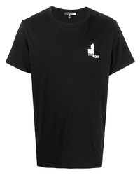 T-shirt girocollo stampata nera di Isabel Marant