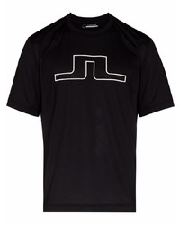 T-shirt girocollo stampata nera di J. Lindeberg