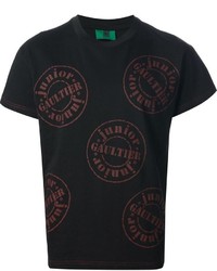 T-shirt girocollo stampata nera di Jean Paul Gaultier
