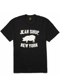 T-shirt girocollo stampata nera di Jean Shop