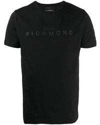 T-shirt girocollo stampata nera di John Richmond