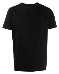 T-shirt girocollo stampata nera di John Richmond