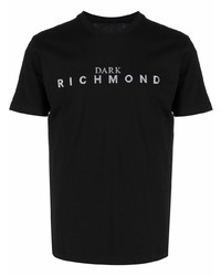 T-shirt girocollo stampata nera di John Richmond