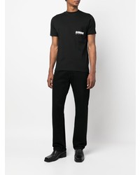 T-shirt girocollo stampata nera di John Richmond